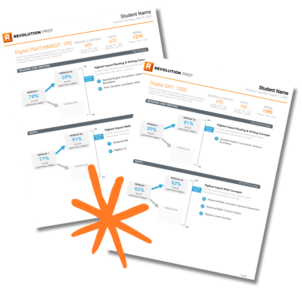 FREE SAT, ACT, PSAT Practice Tests | Revolution Prep